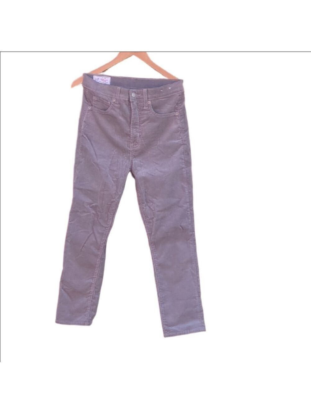 NWOT GAP Gray Corduroy Jeans Straight Leg, Size‎ 28